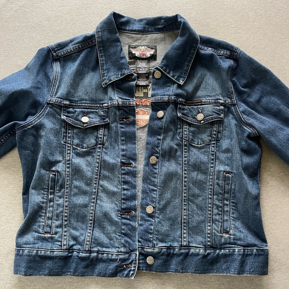 Denim Harley Davidson women’s Jean jacket XL